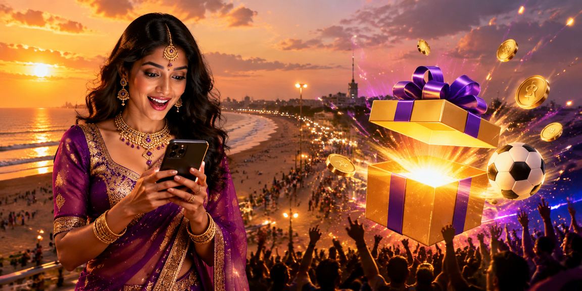 Young woman in Chennai exploring sports betting bonuses on mobile