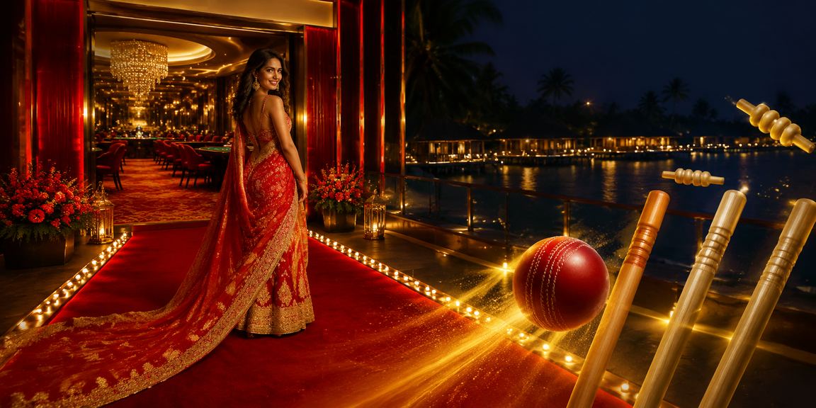 Responsible betting scene in India with cricket and traditional attire